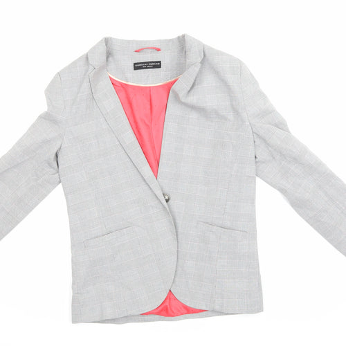 Dorothy Perkins Womens Grey Check  Jacket Blazer Size 10
