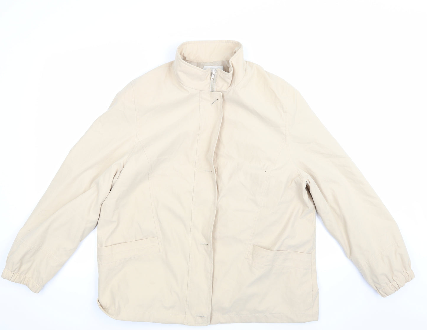 Marks and Spencer Womens Beige   Overcoat Jacket Size 16