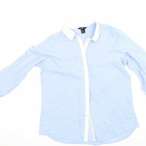 H&M Womens Blue   Basic Button-Up Size 38
