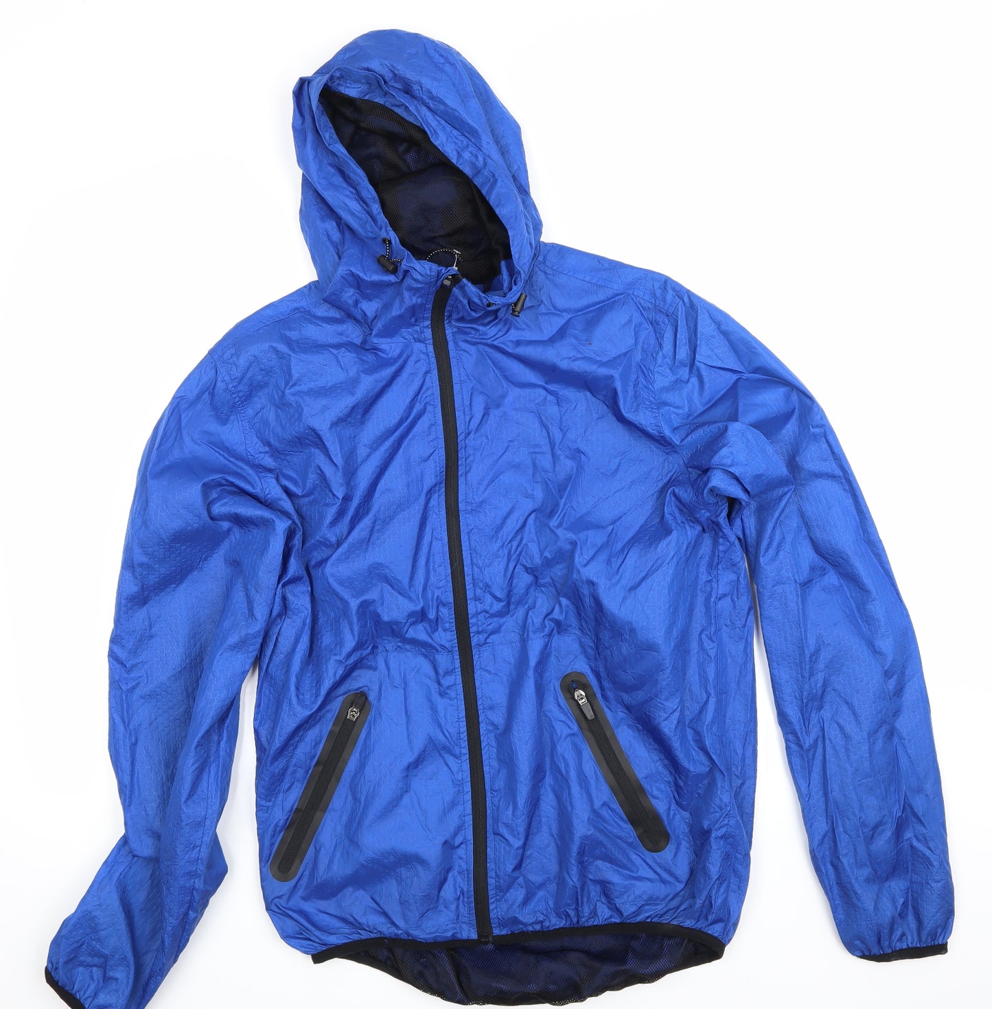workout Mens Blue   Anorak Coat Size M
