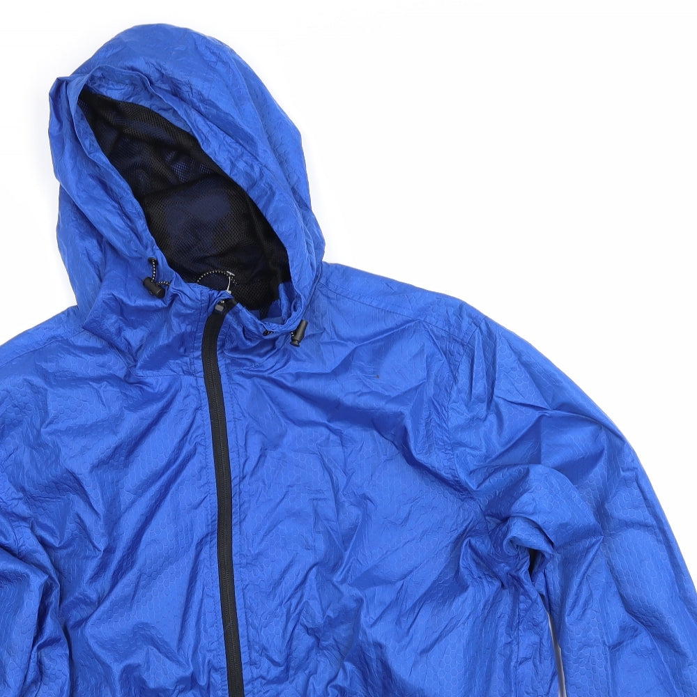 workout Mens Blue   Anorak Coat Size M