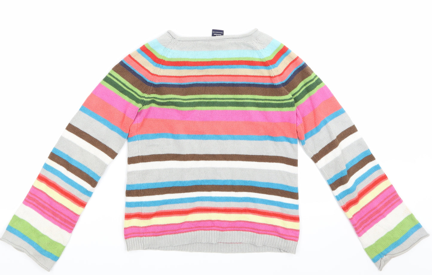 Gap Girls Multicoloured Striped  Pullover Jumper Size 8-9 Years
