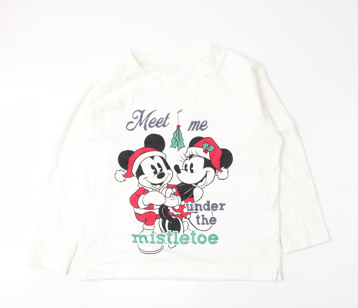 George Womens White  Jersey Pullover Sweatshirt Size 16