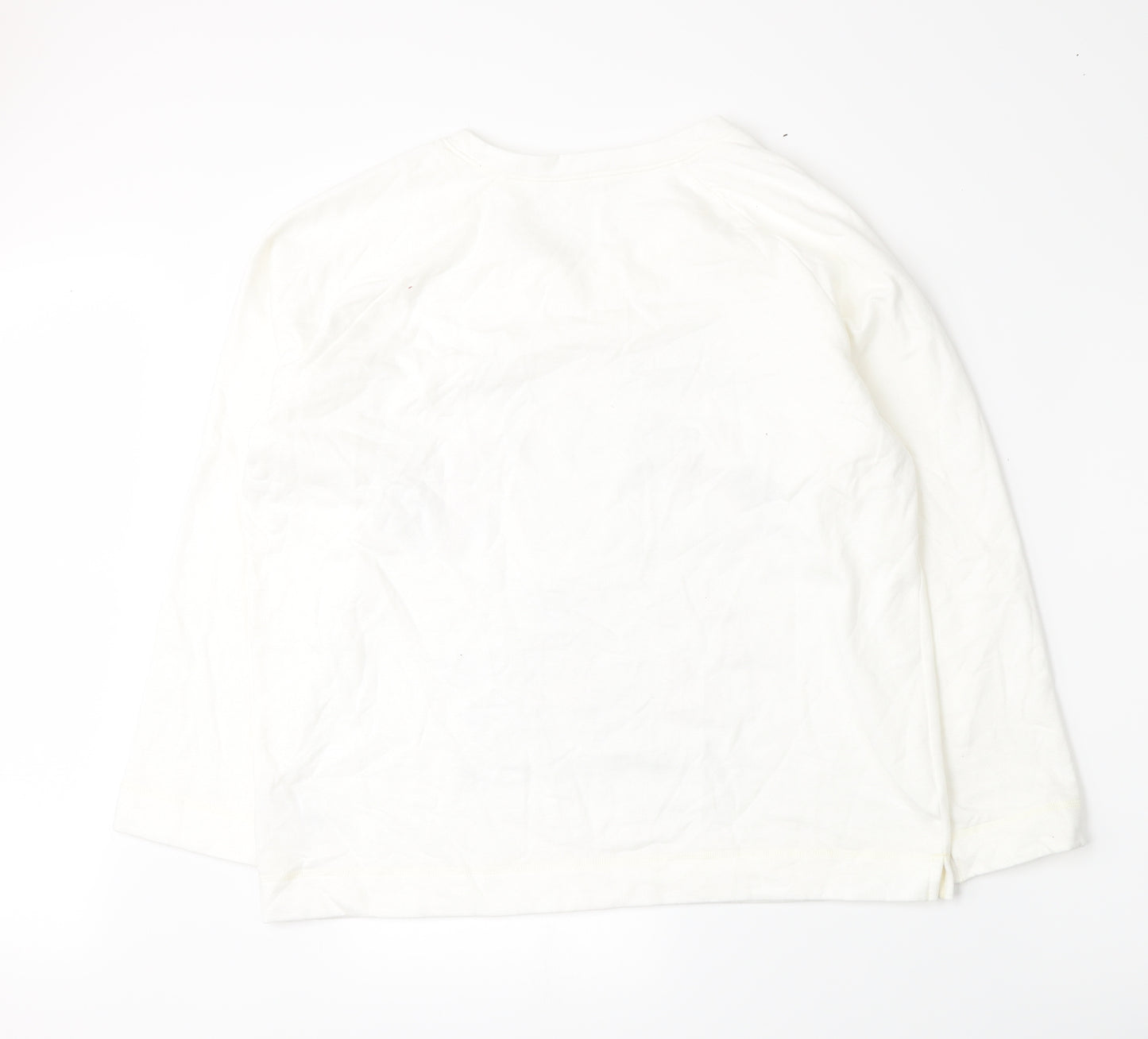 George Womens White  Jersey Pullover Sweatshirt Size 16