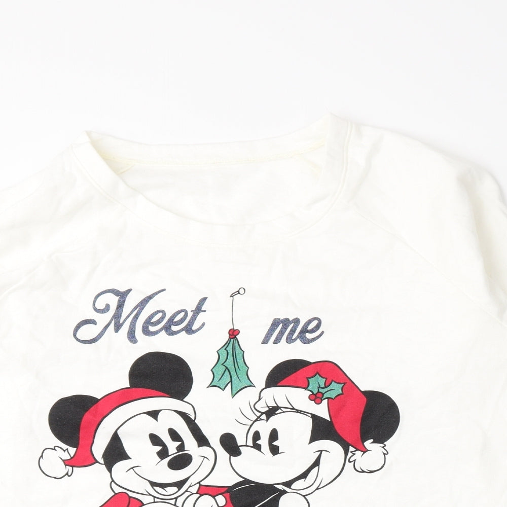 George Womens White  Jersey Pullover Sweatshirt Size 16