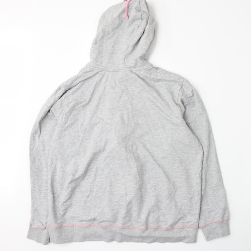 Adore Womens Grey  Jersey Full Zip Hoodie Size M