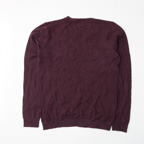 NEXT Mens Purple  Knit Pullover Jumper Size S