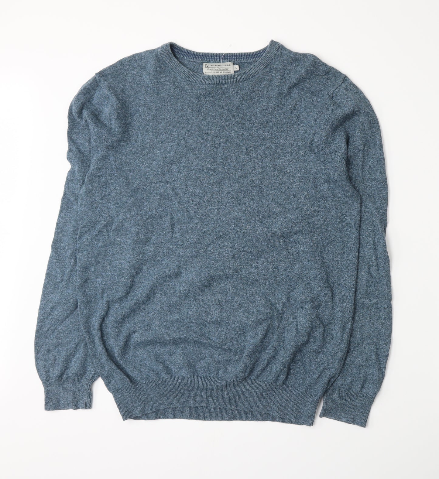 TU Mens Blue  Knit Pullover Jumper Size M