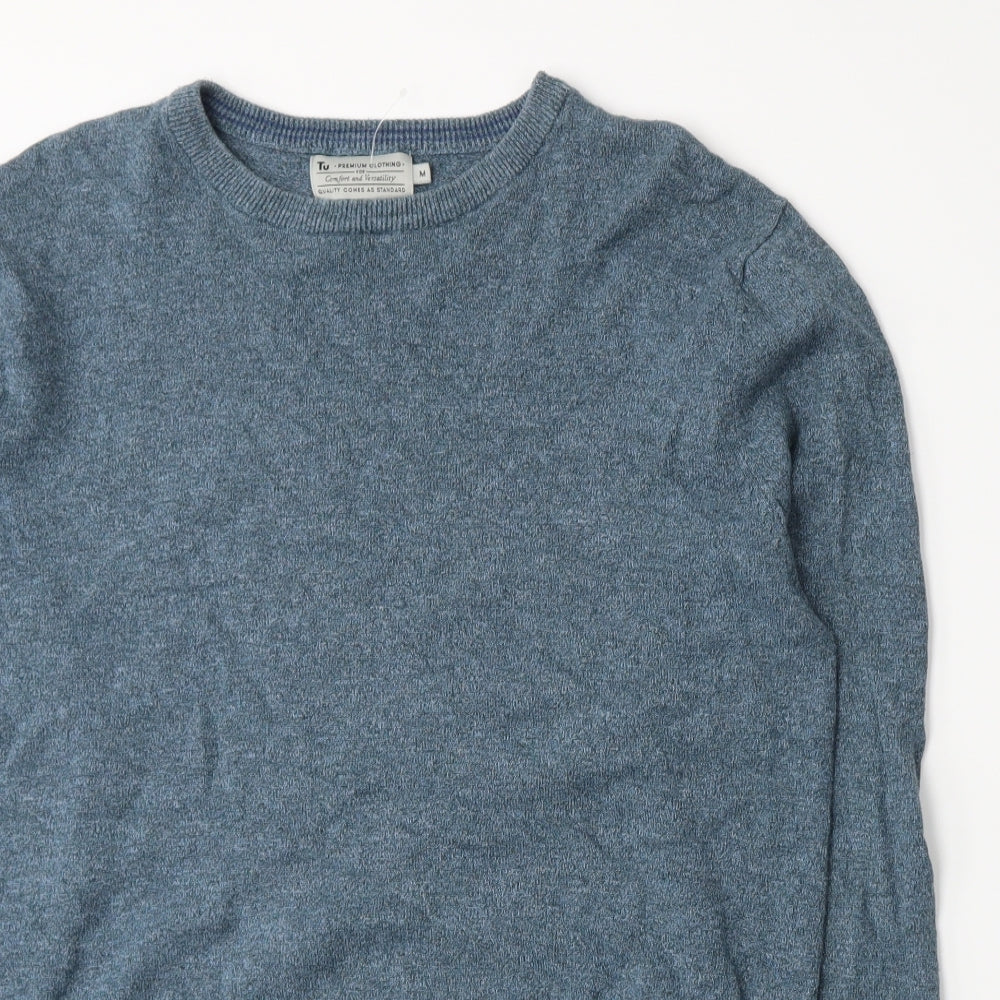TU Mens Blue  Knit Pullover Jumper Size M