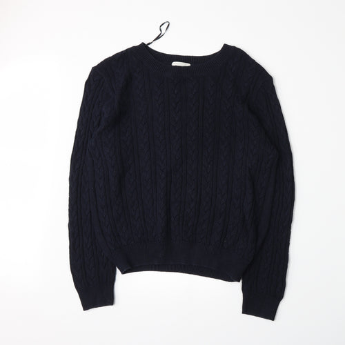 H&M Womens Blue  Knit Pullover Jumper Size L
