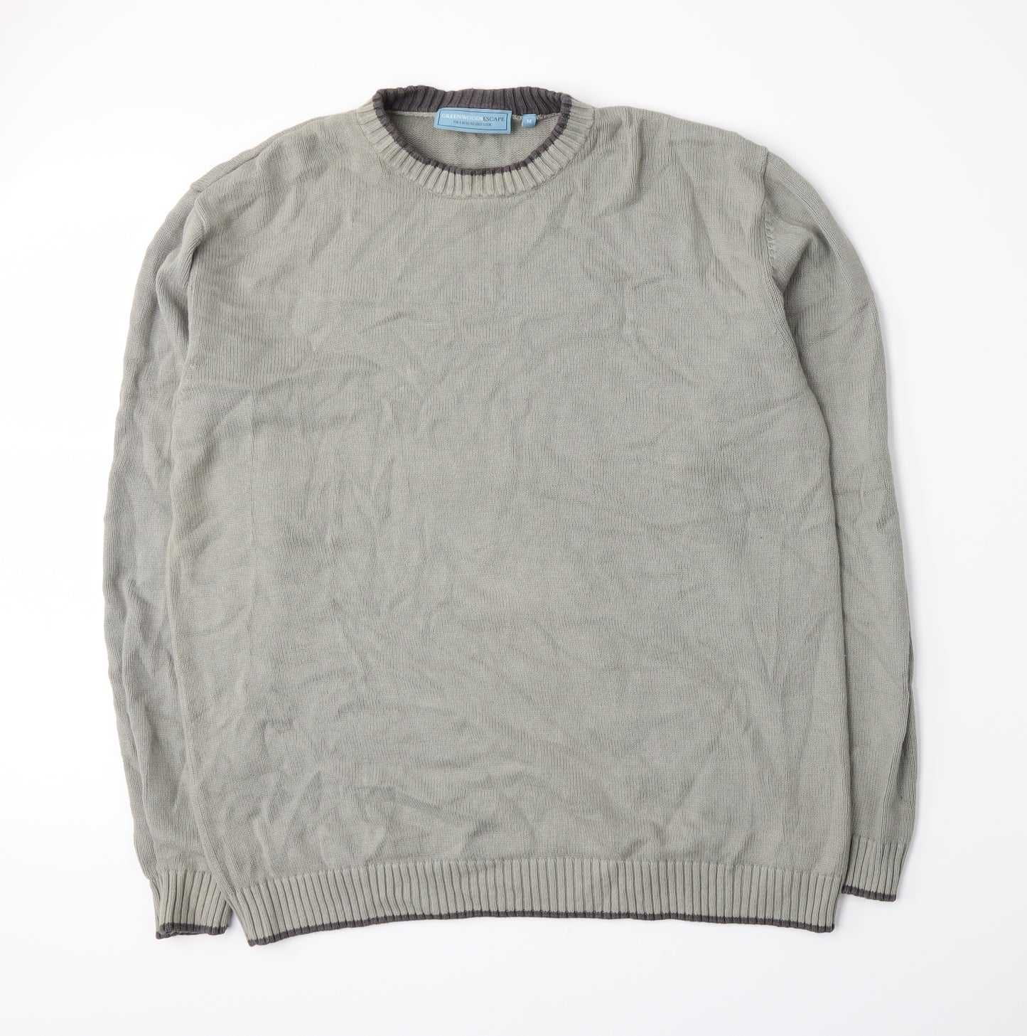 Greenwoods Escape Mens Grey  Knit Pullover Jumper Size M