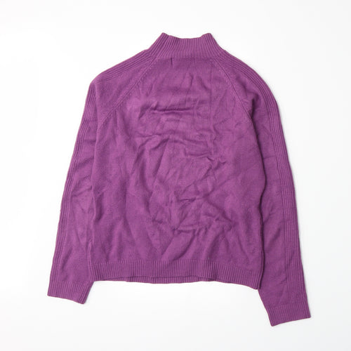 Alexara Womens Purple  Knit Pullover Jumper Size L