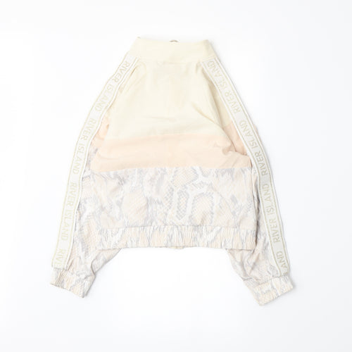 River Island Girls Beige Animal Print  Jacket  Size 7-8 Years
