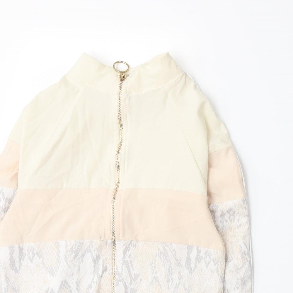 River Island Girls Beige Animal Print  Jacket  Size 7-8 Years