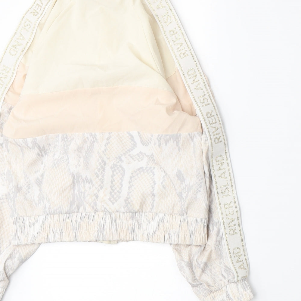 River Island Girls Beige Animal Print  Jacket  Size 7-8 Years