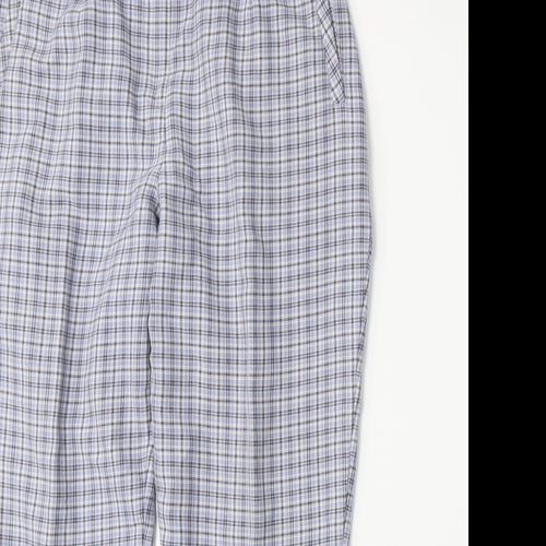 Amy Moore Womens Blue Plaid  Trousers  Size 14 L27 in
