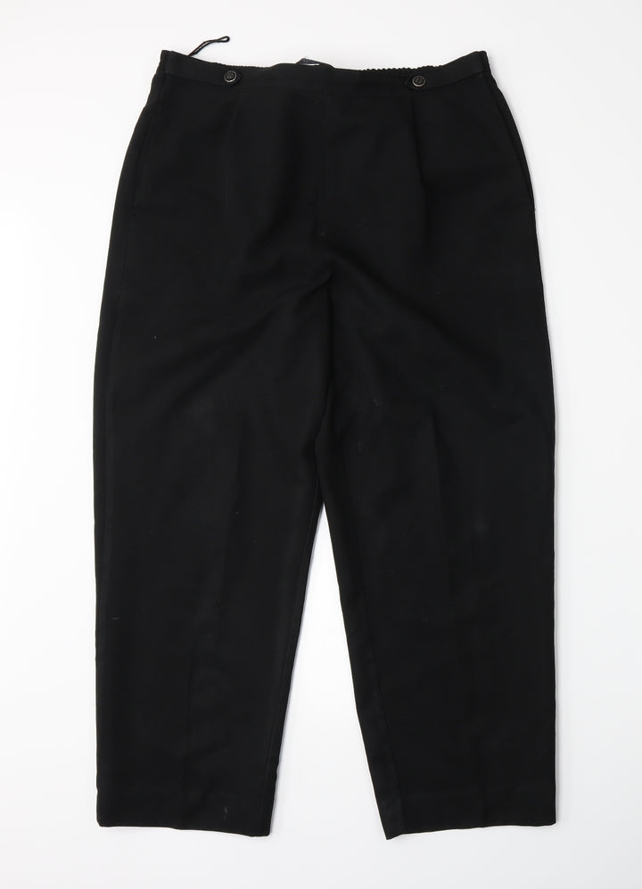 BM Womens Black Trousers Size 12 L25 in