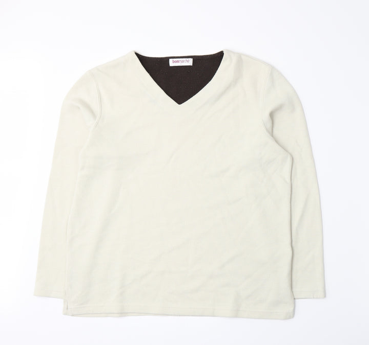 Bonmarché Womens Beige Knit Pullover Jumper Size S