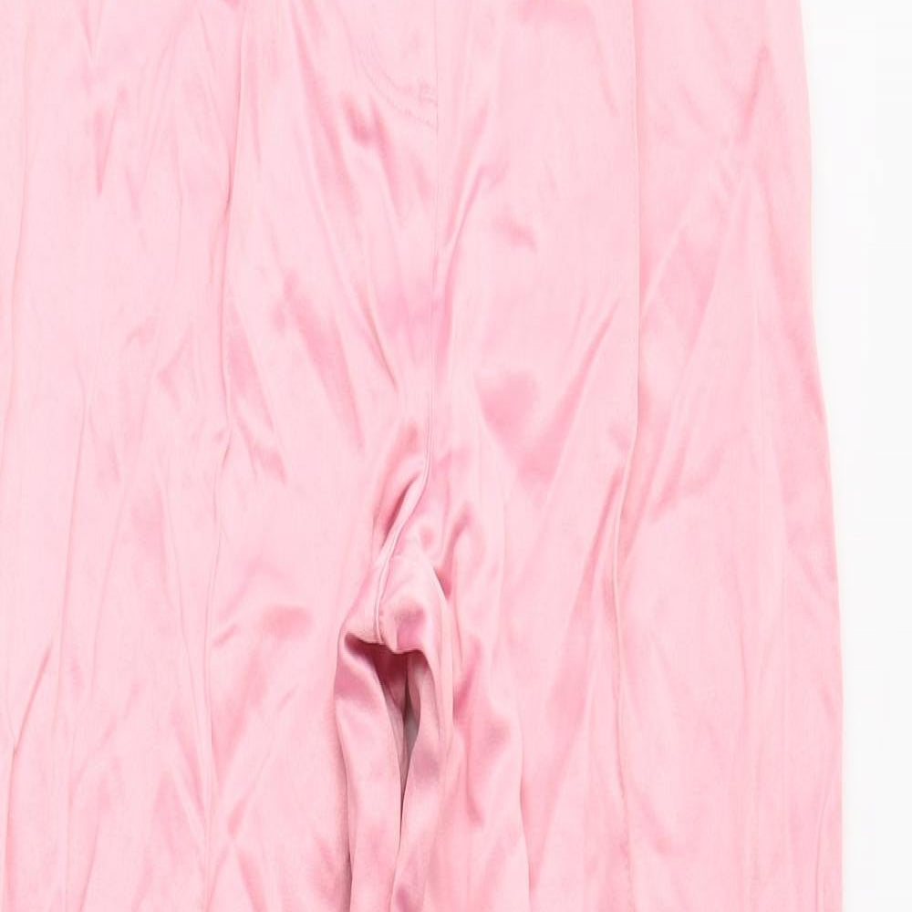 H&M Womens Pink   Trousers  Size 4 L28 in