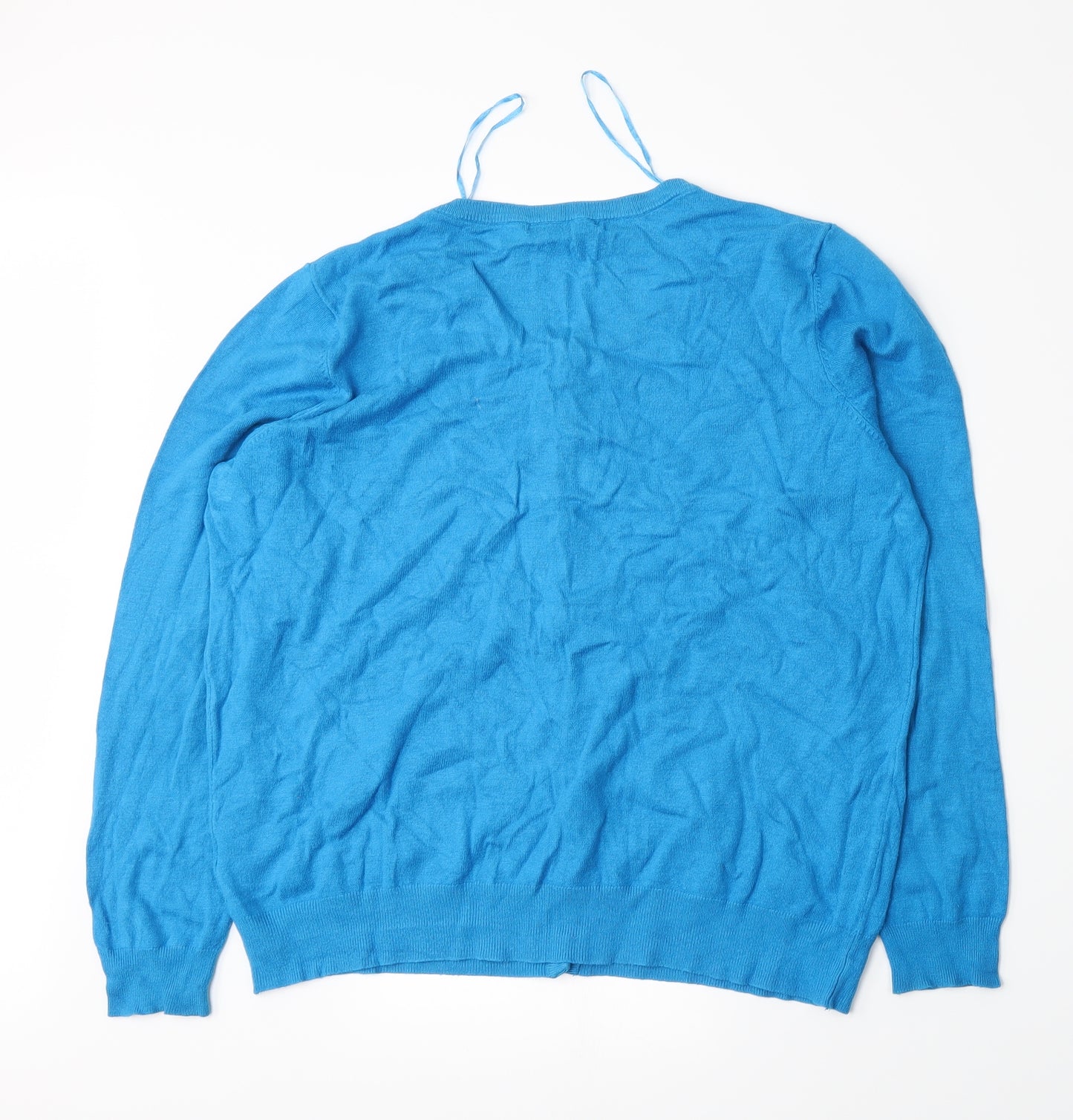 George Womens Blue  Knit Cardigan Jumper Size 16