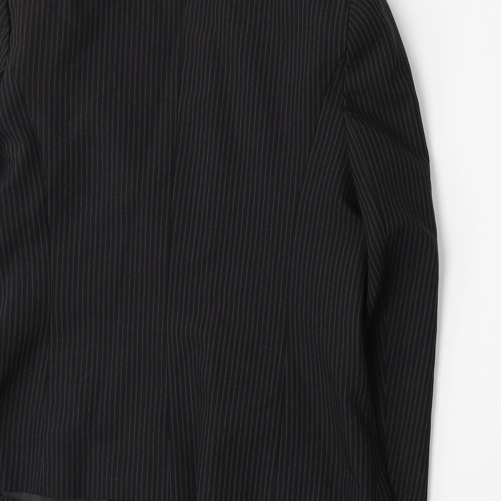 Papaya Womens Black Pinstripe  Jacket Suit Jacket Size 14