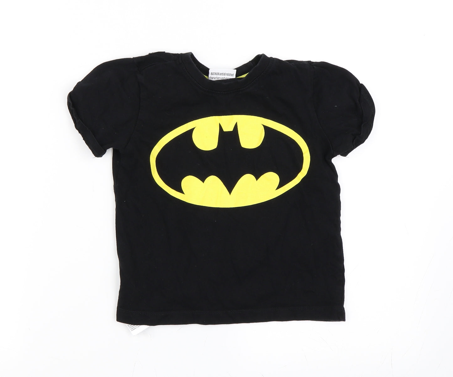 Batman Boys Black   Basic T-Shirt Size 4-5 Years  - Batman