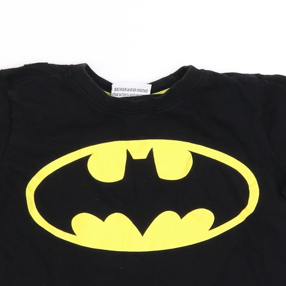 Batman Boys Black   Basic T-Shirt Size 4-5 Years  - Batman