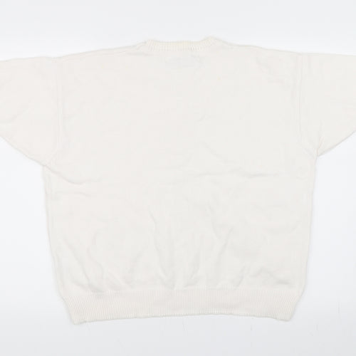 Compliments Womens White   Pullover Jumper Size L