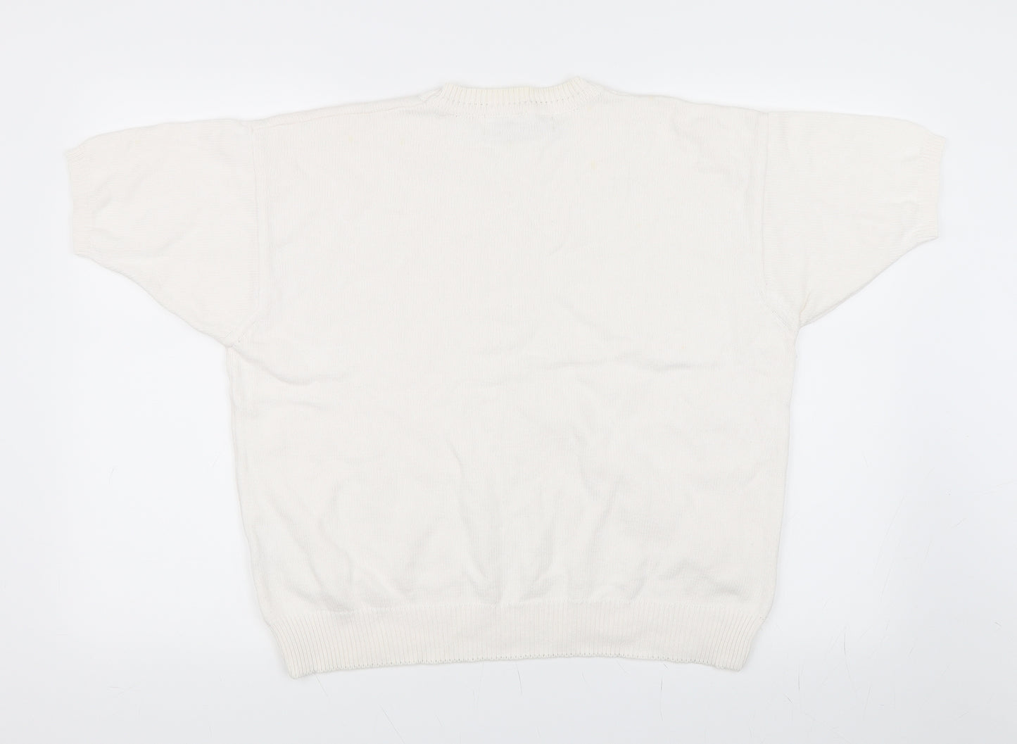 Compliments Womens White   Pullover Jumper Size L