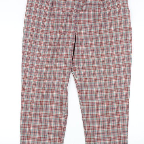 Rag Merchant Womens Pink Check  Trousers  Size L L27 in