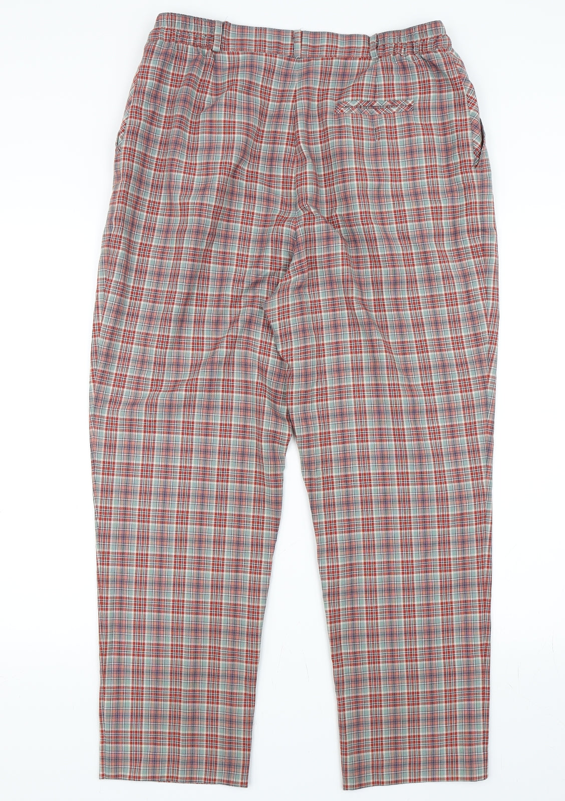 Rag Merchant Womens Pink Check  Trousers  Size L L27 in