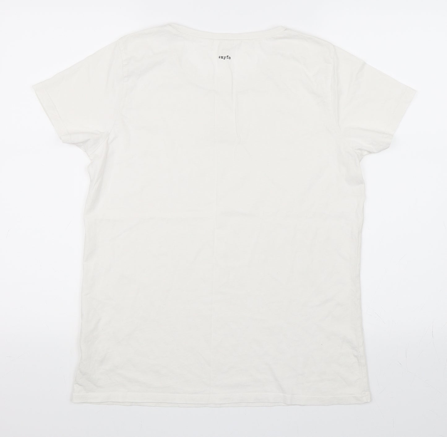 My Fc Womens White   Basic T-Shirt Size M  - Fcuk Plastic