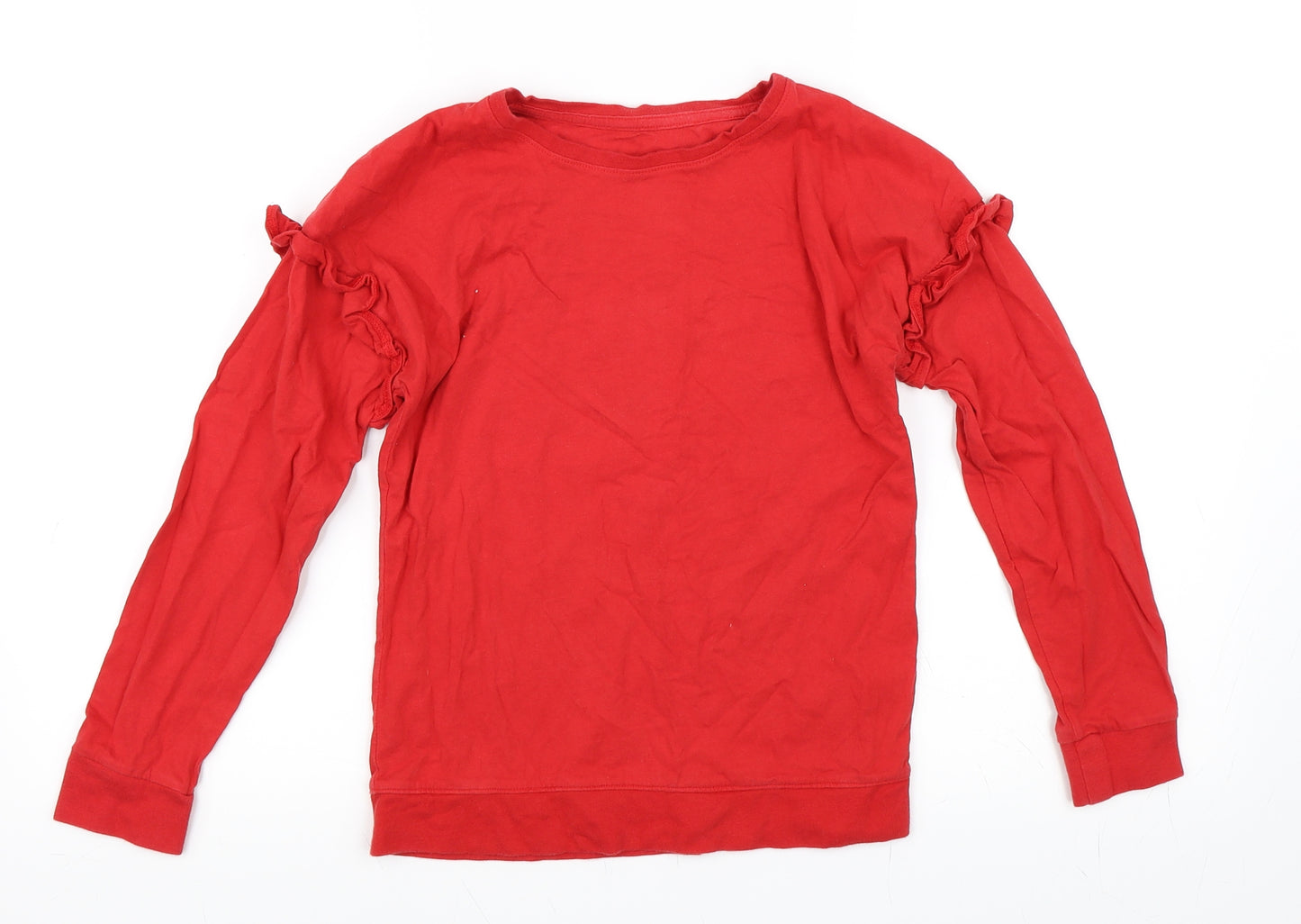 Marks and Spencer Girls Red   Basic T-Shirt Size 10-11 Years