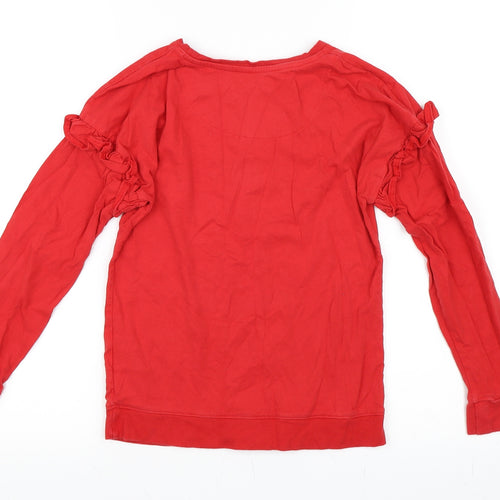 Marks and Spencer Girls Red   Basic T-Shirt Size 10-11 Years