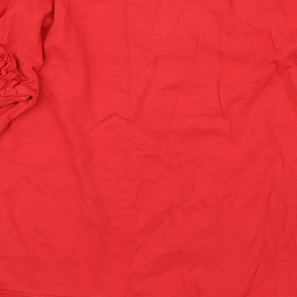 Marks and Spencer Girls Red   Basic T-Shirt Size 10-11 Years