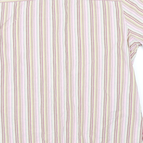 Hucke Women Womens Pink Striped  Basic Button-Up Size 18