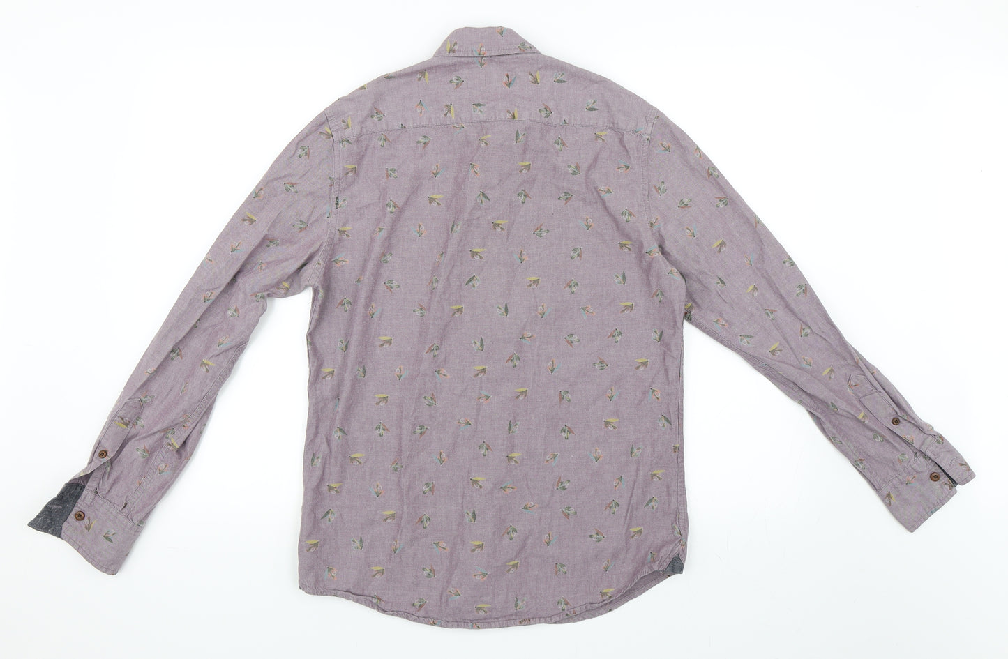 River Island Mens Purple Animal Print   Button-Up Size S