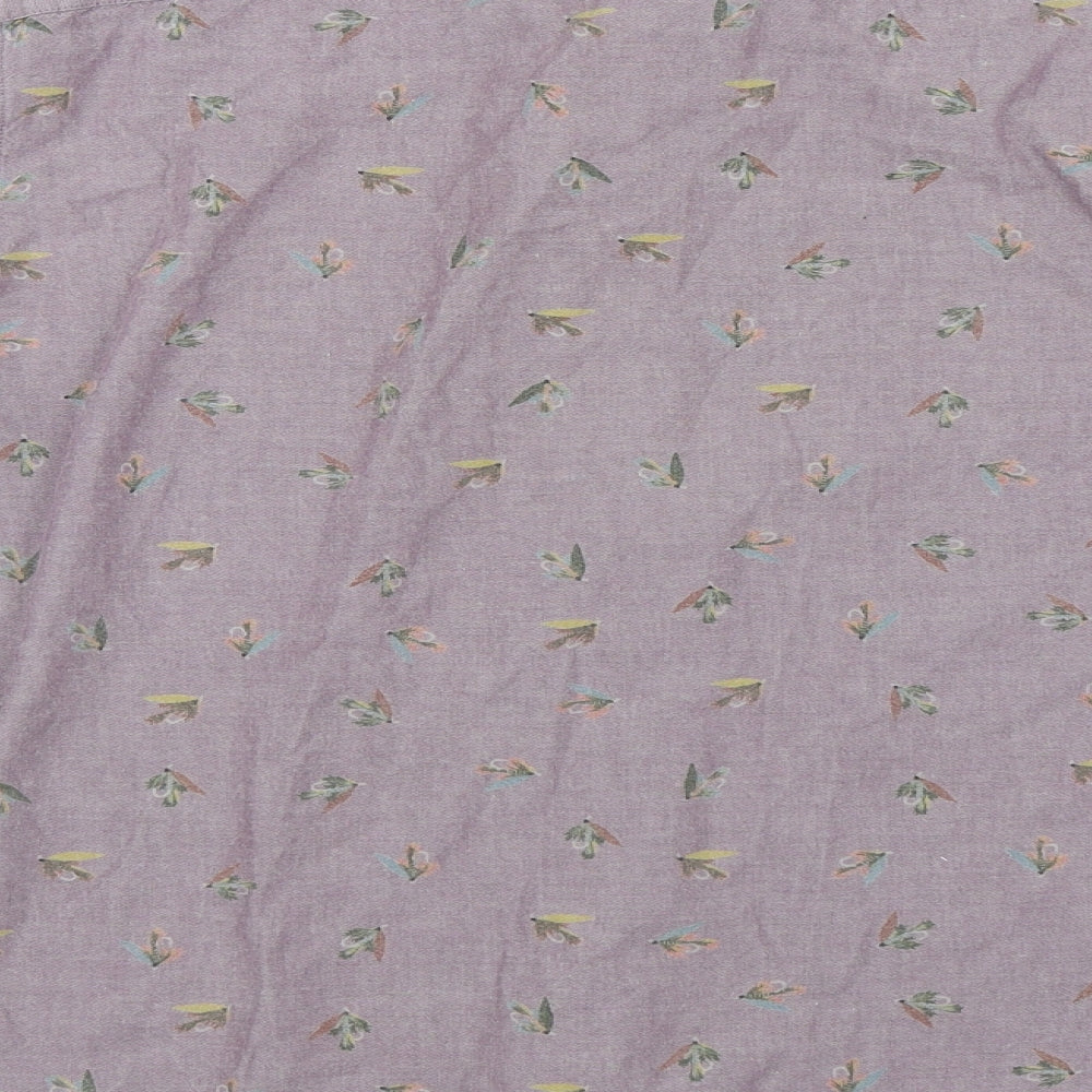 River Island Mens Purple Animal Print   Button-Up Size S