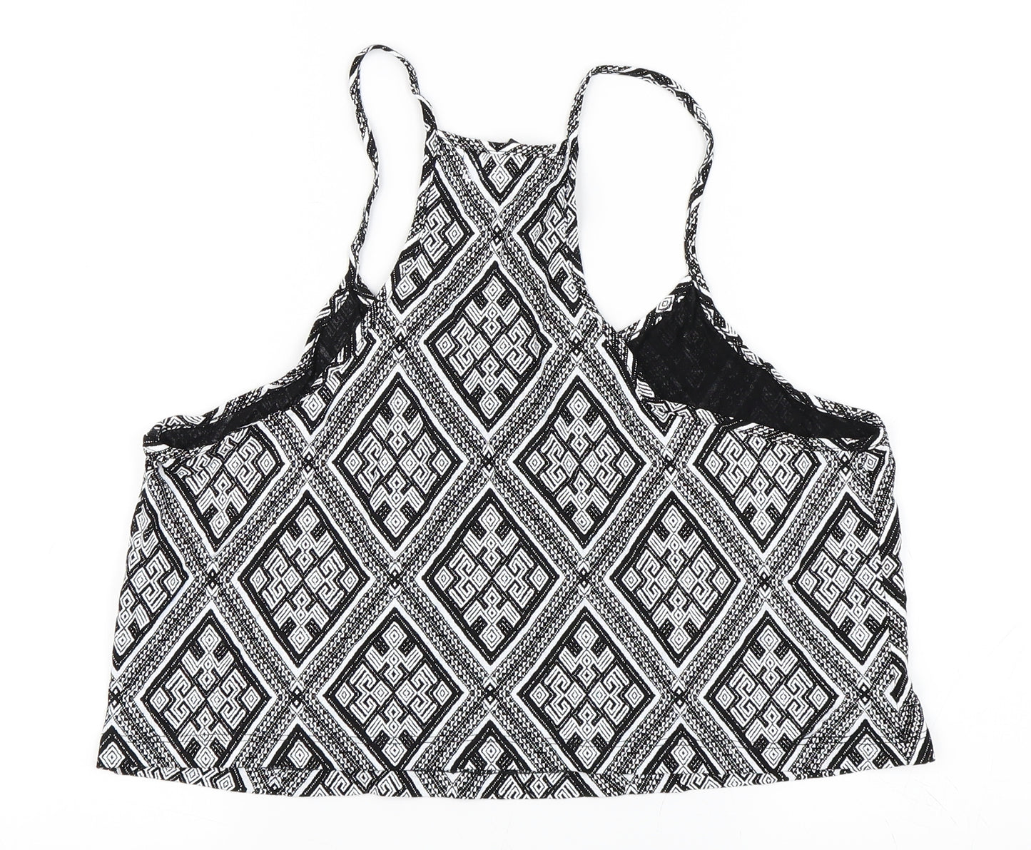 XXI Womens Black Geometric  Cropped Tank Size L