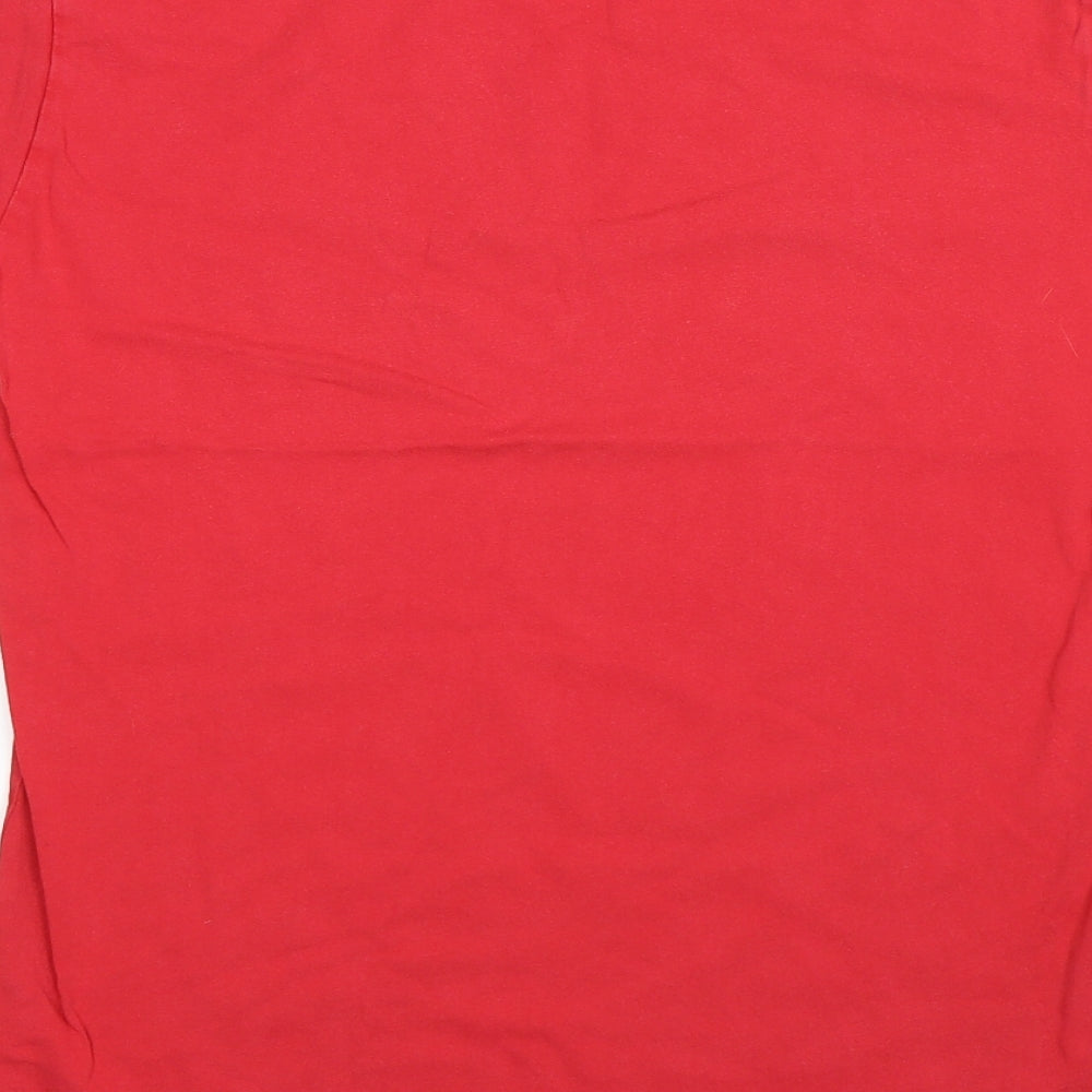 Moon Climbing Mens Red    T-Shirt Size S