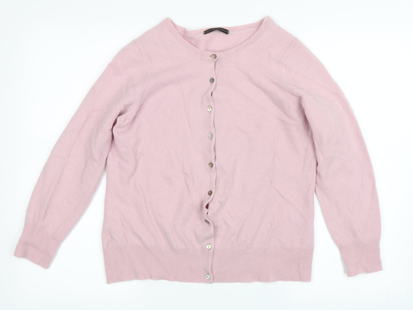 Marks and Spencer Womens Pink   Cardigan Jumper Size 18