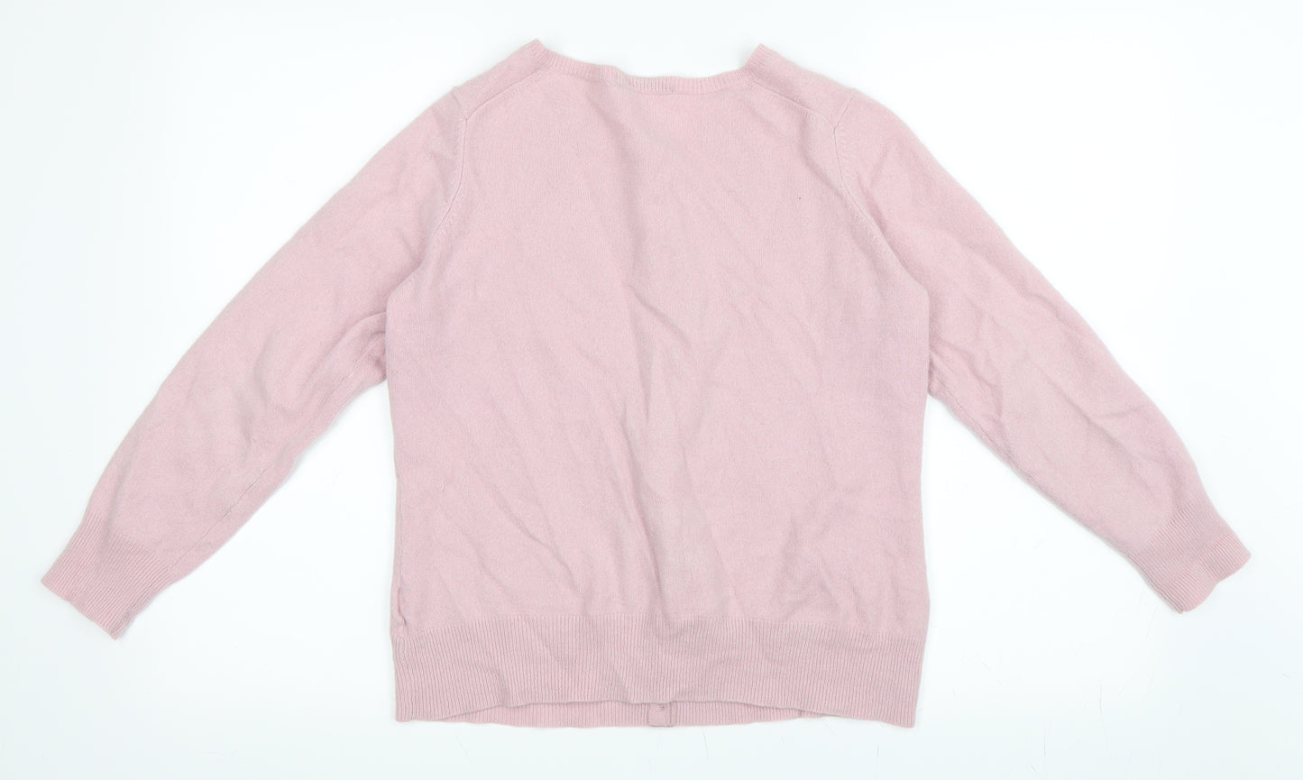 Marks and Spencer Womens Pink   Cardigan Jumper Size 18