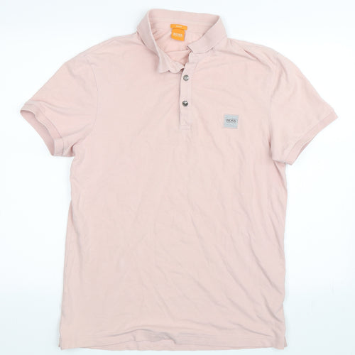 HUGO BOSS Mens Pink    Polo Size XL