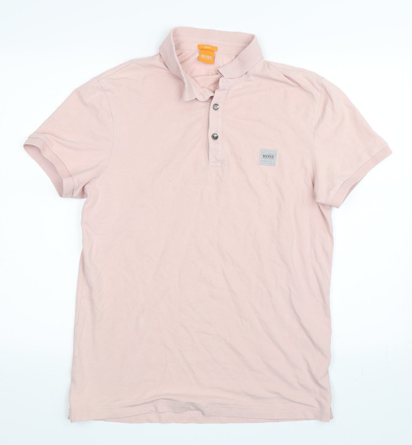 HUGO BOSS Mens Pink    Polo Size XL