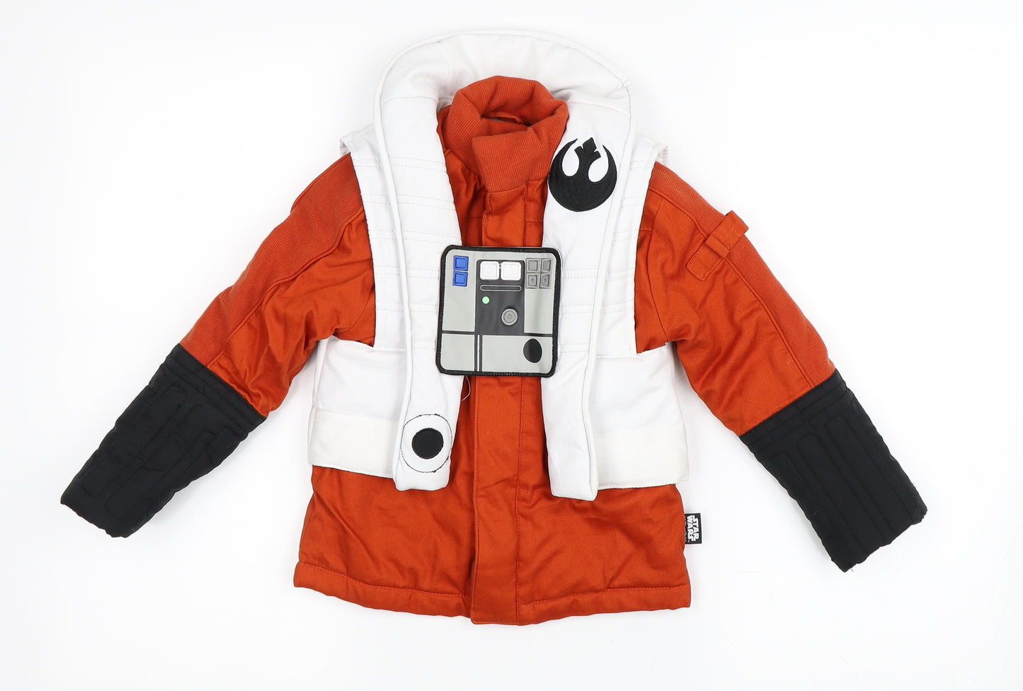 Disney Store Boys Orange   Basic Jacket Coat Size 4 Years  - Star Wars Jacket