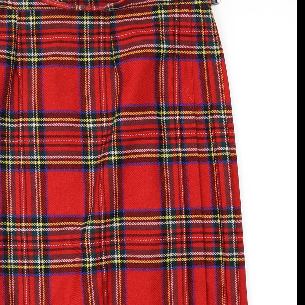 Borderglen Womens Red   Pleated Skirt Size 20