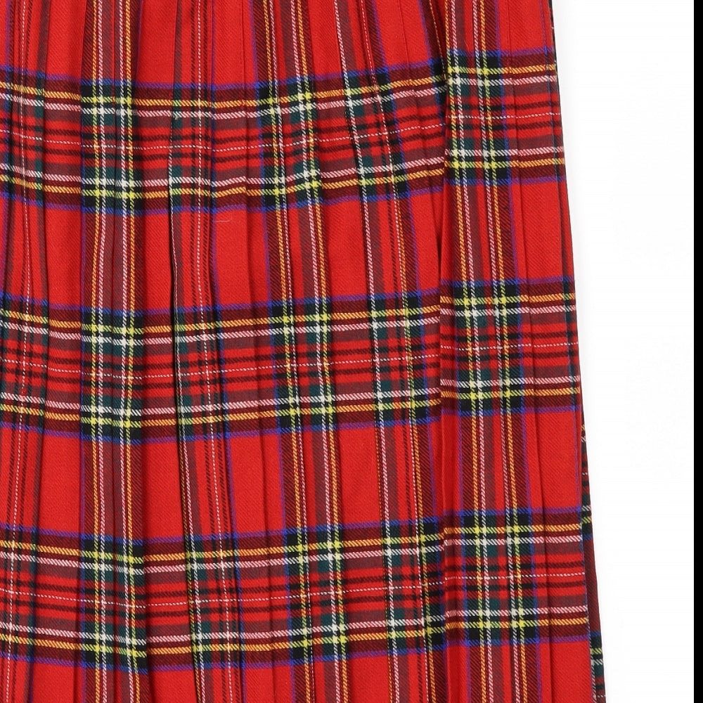 Borderglen Womens Red   Pleated Skirt Size 20