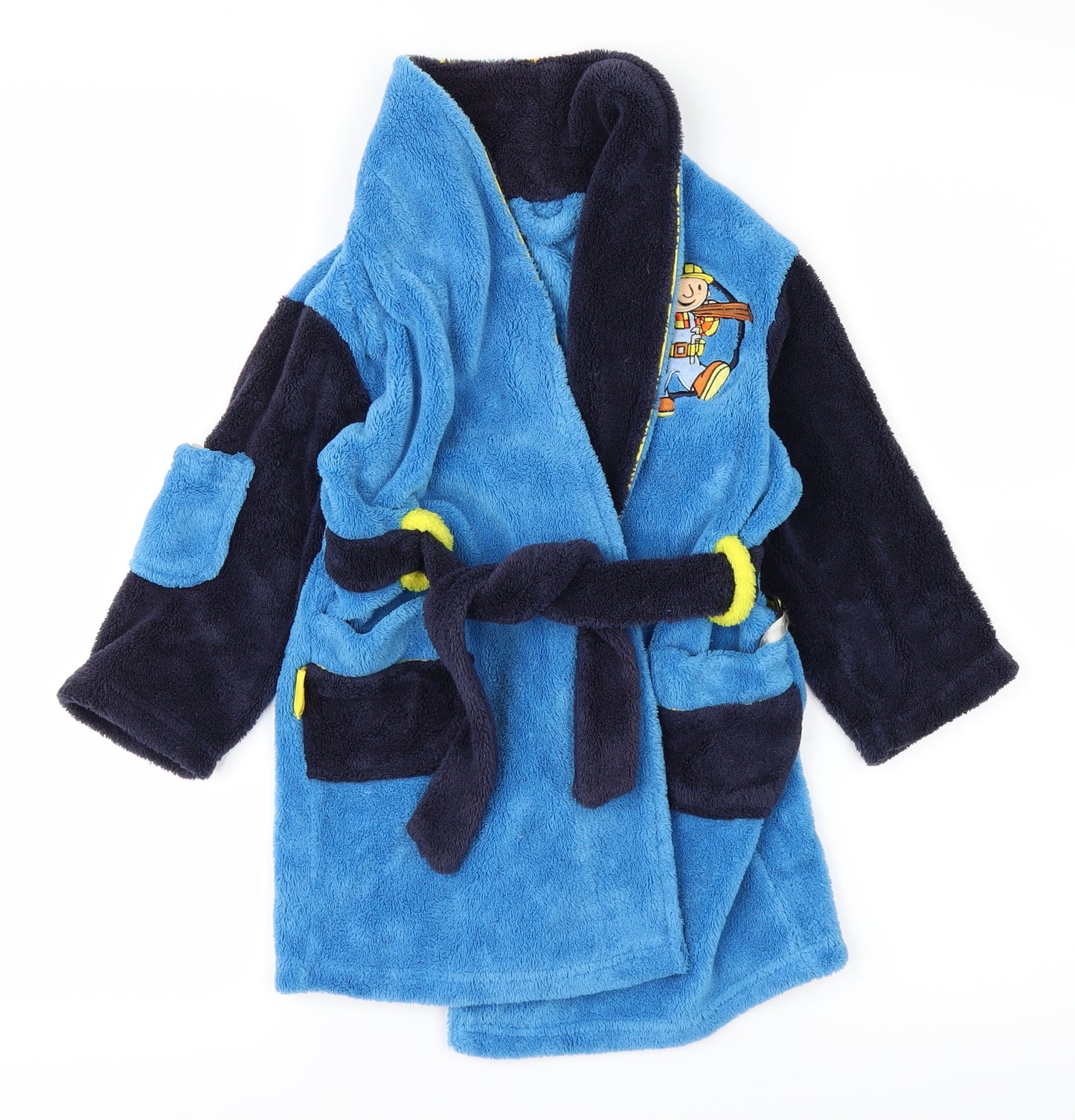 Bob the Builder Boys Blue Solid   Robe Size 2-3 Years