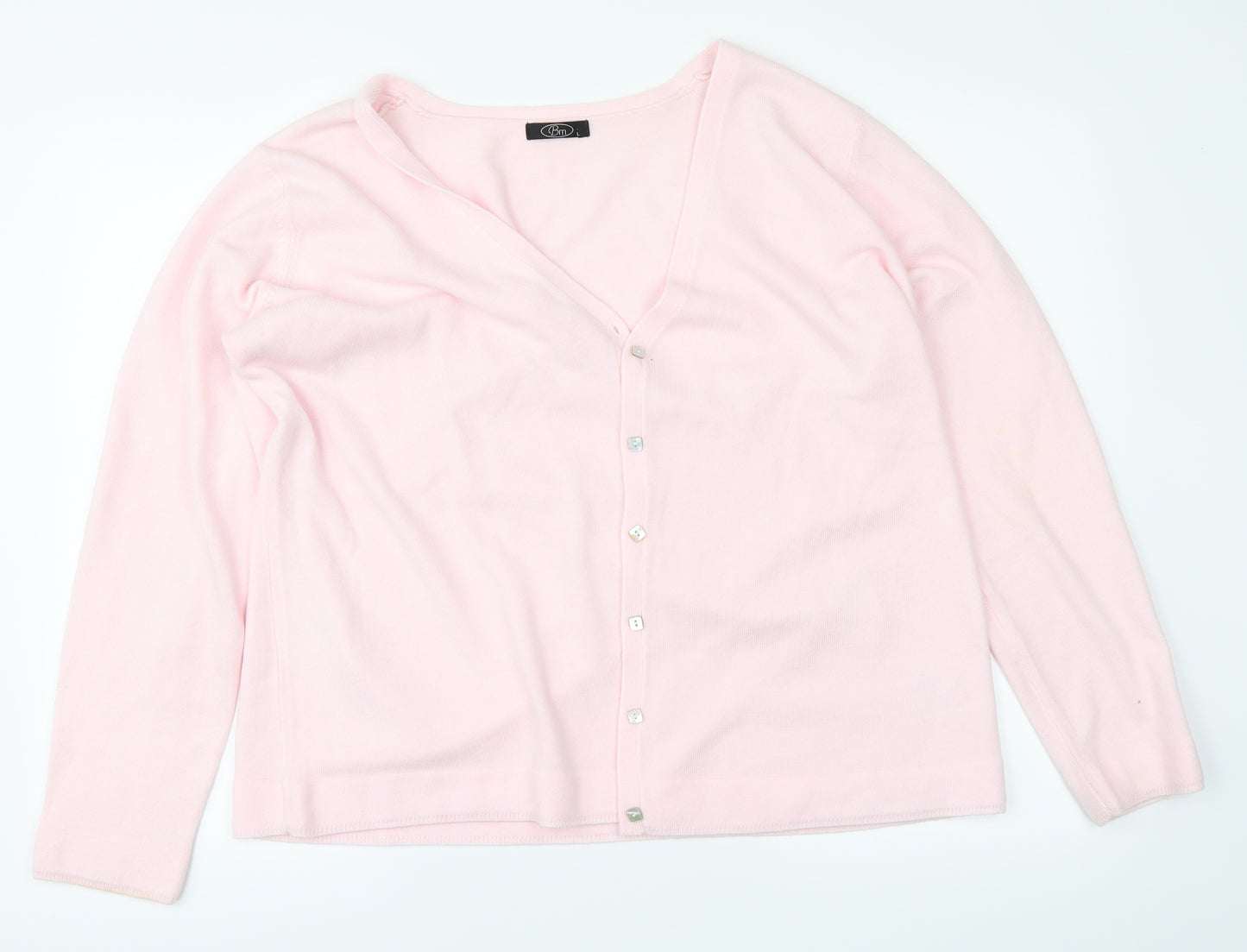 BM Womens Pink   Cardigan Jumper Size L