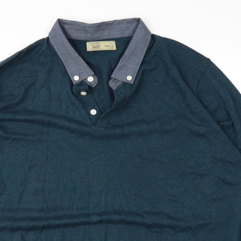 NEXT Mens Green    Button-Up Size L